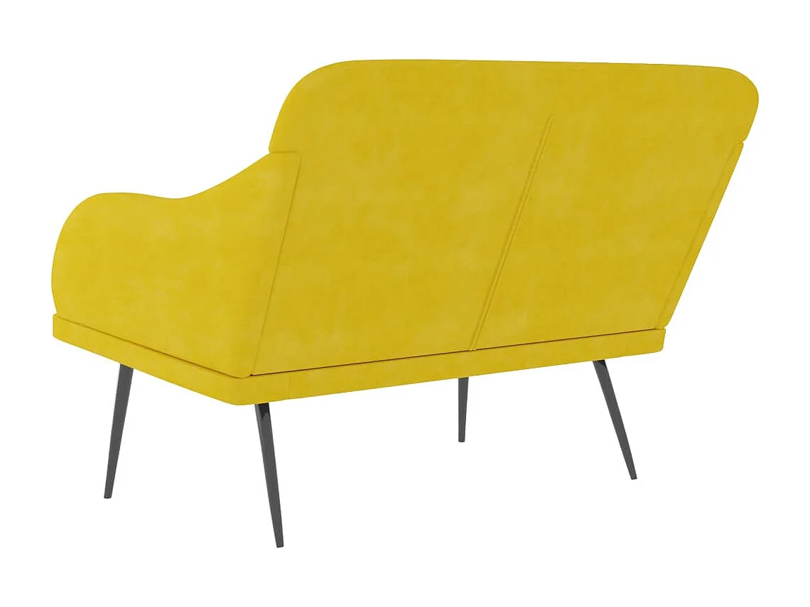 Banc Jaune 110x76x80 cm Velours REO57505