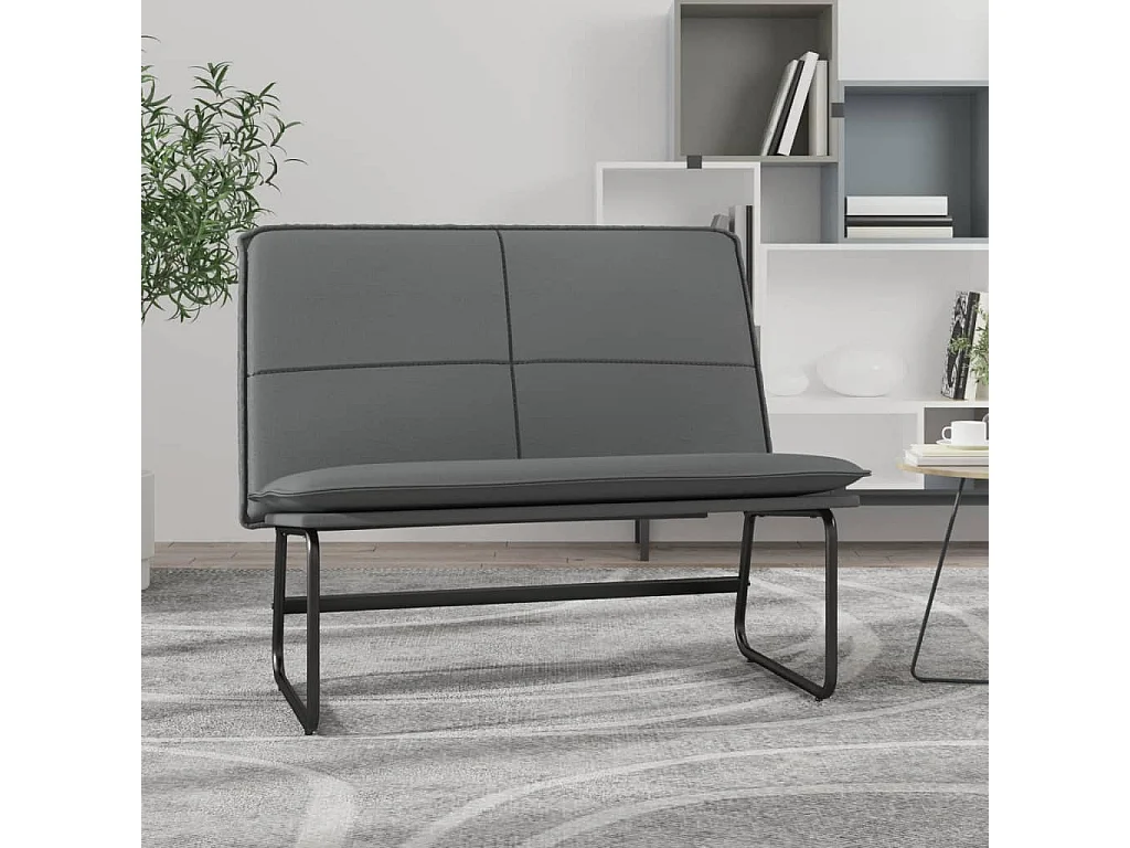 Banc Gris 100x75x76 cm Similicuir REO26613