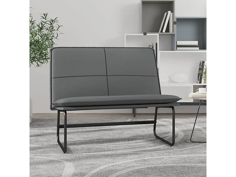 Banc Gris 100x75x76 cm Similicuir REO26613