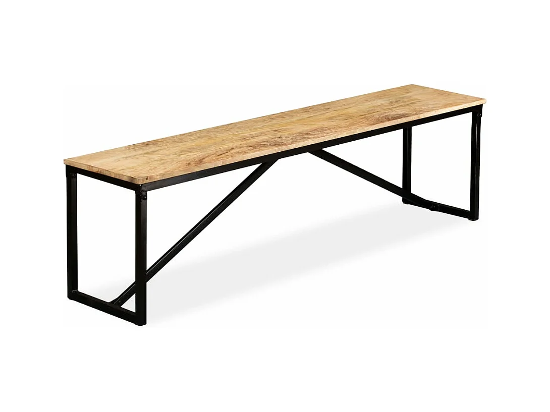 Banc Bois de manguier massif 160 x 35 x 45 cm REO80353