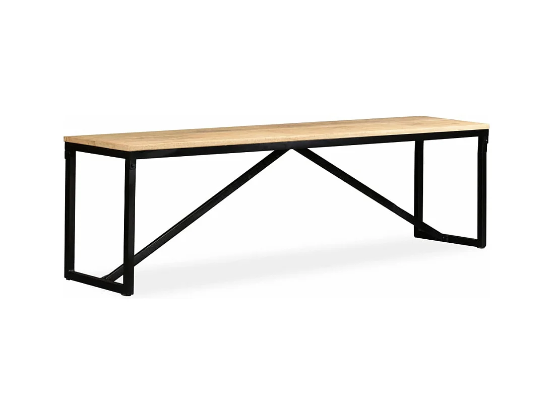 Banc Bois de manguier massif 160 x 35 x 45 cm REO80353