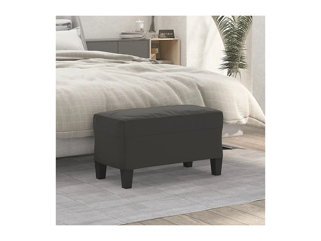 Banco de tela de microfibra gris oscuro 70x35x41 cm ES355447