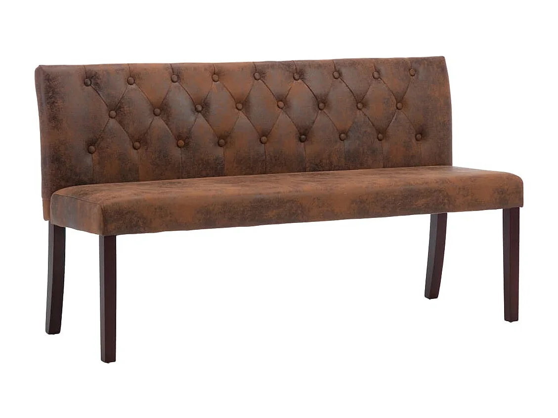 Banc 148,5 cm Marron Similicuir daim REO93638