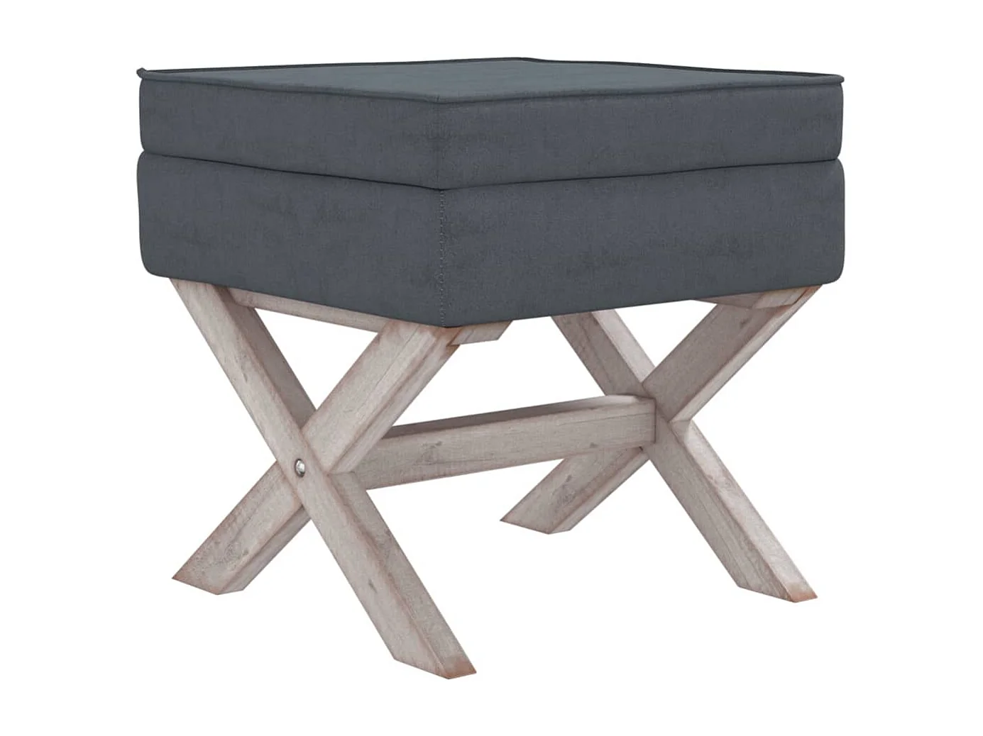 Opbergkruk 45x45x49 cm fluweel donkergrijs NL540097