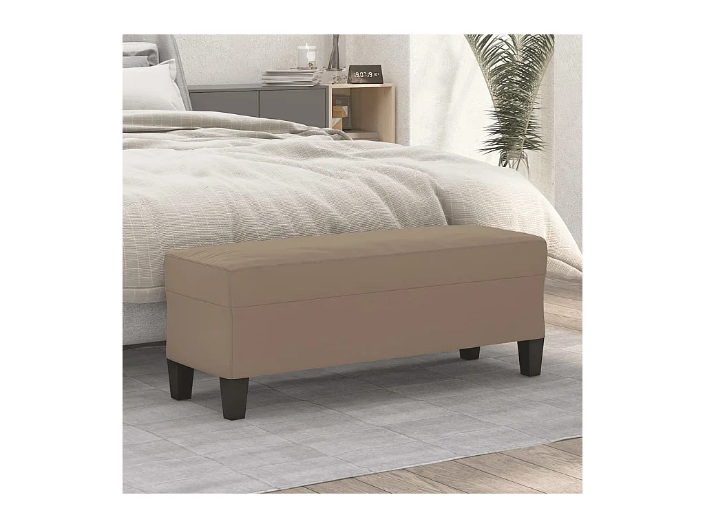 Banc Taupe 100x35x41 cm Tissu microfibre REO81405