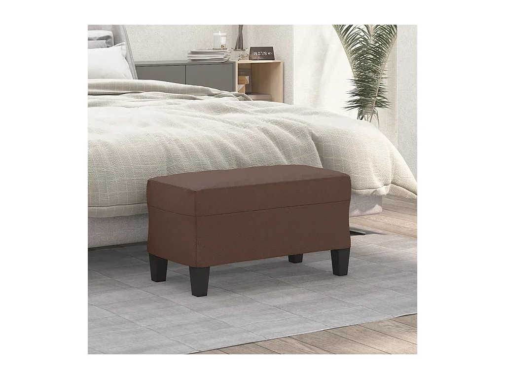 Banc Marron 70x35x41 cm Similicuir REO23822