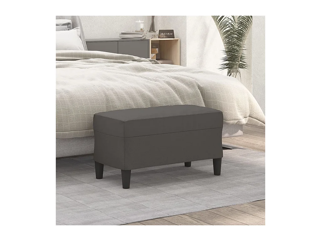Banc Gris 70x35x41 cm Similicuir REO85059