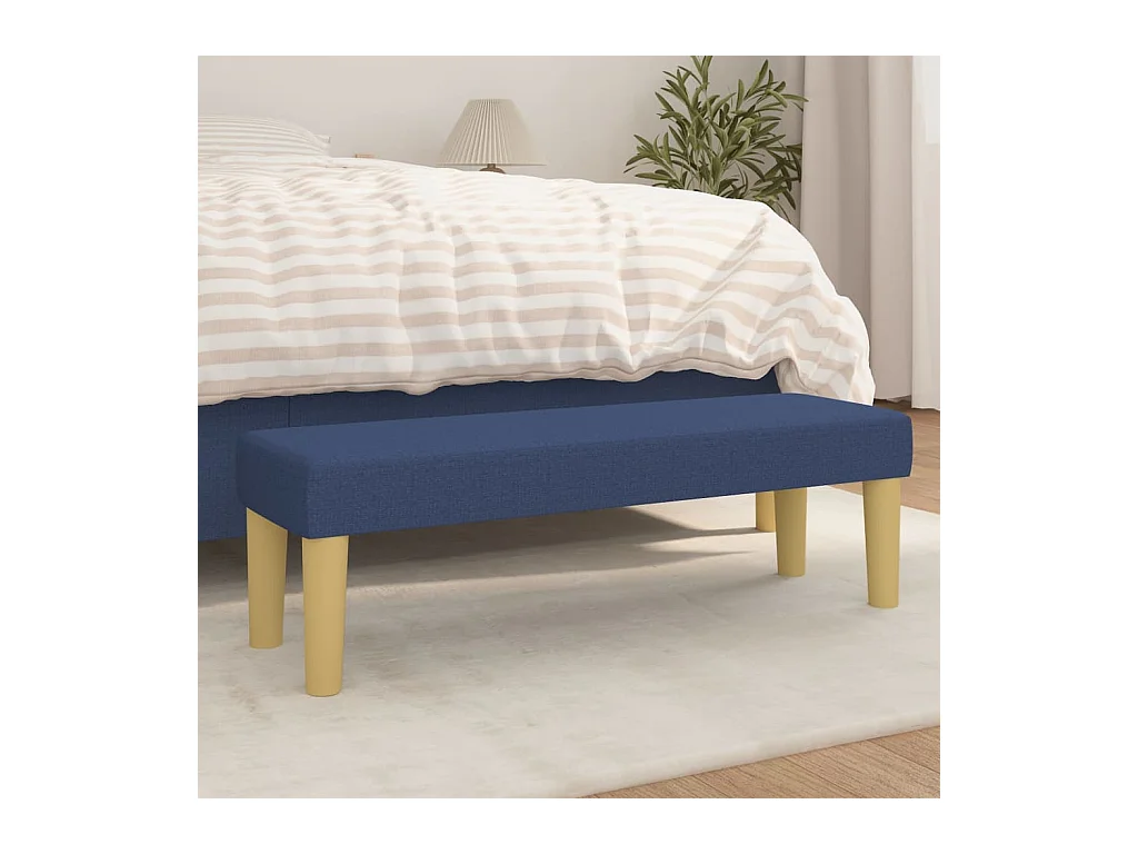 Banc Bleu 100x30x30 cm Tissu REO92332