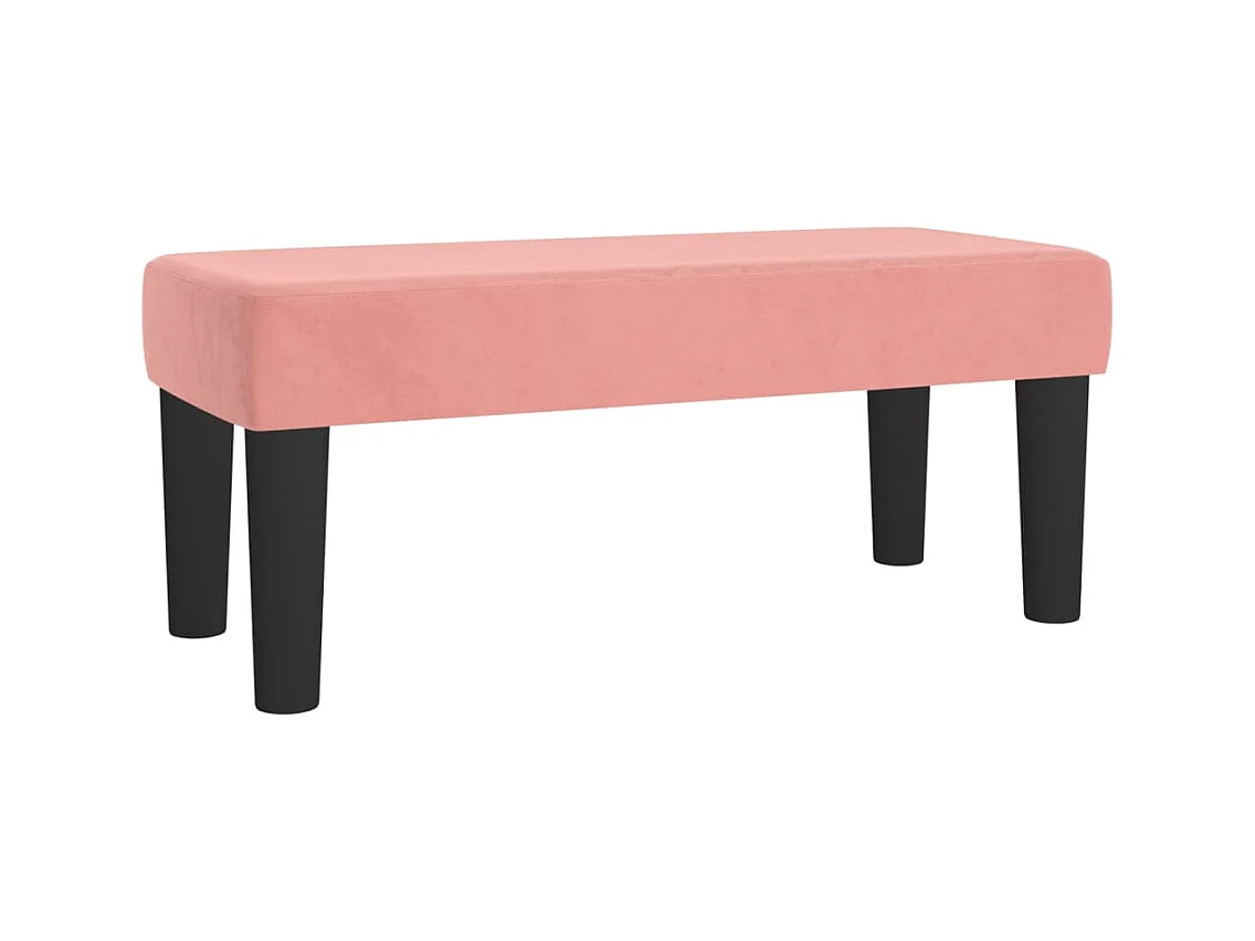 Banco 70x30x30 cm veludo rosa PT554698
