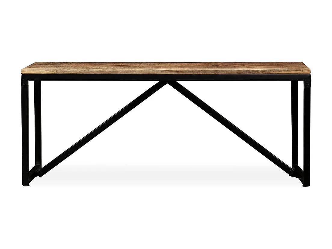 Banco de madera maciza de mango 110x35x45 cm ES531327