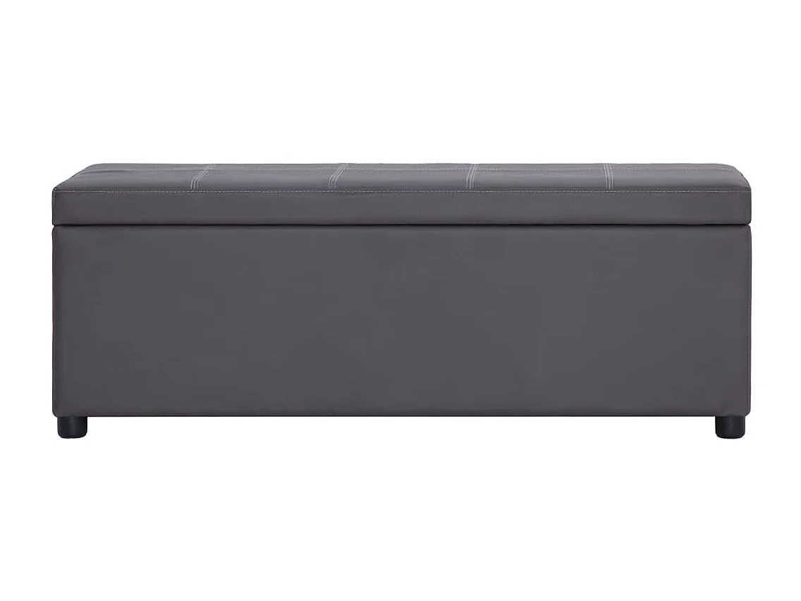 Banc avec compartiment de rangement 116 cm Gris Similicuir REO10833