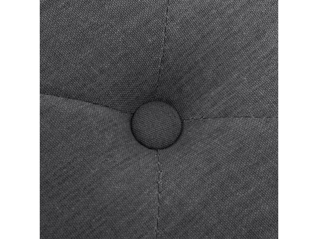 Banc Lin Bois solide 110x38x48 cm Gris foncé REO76999