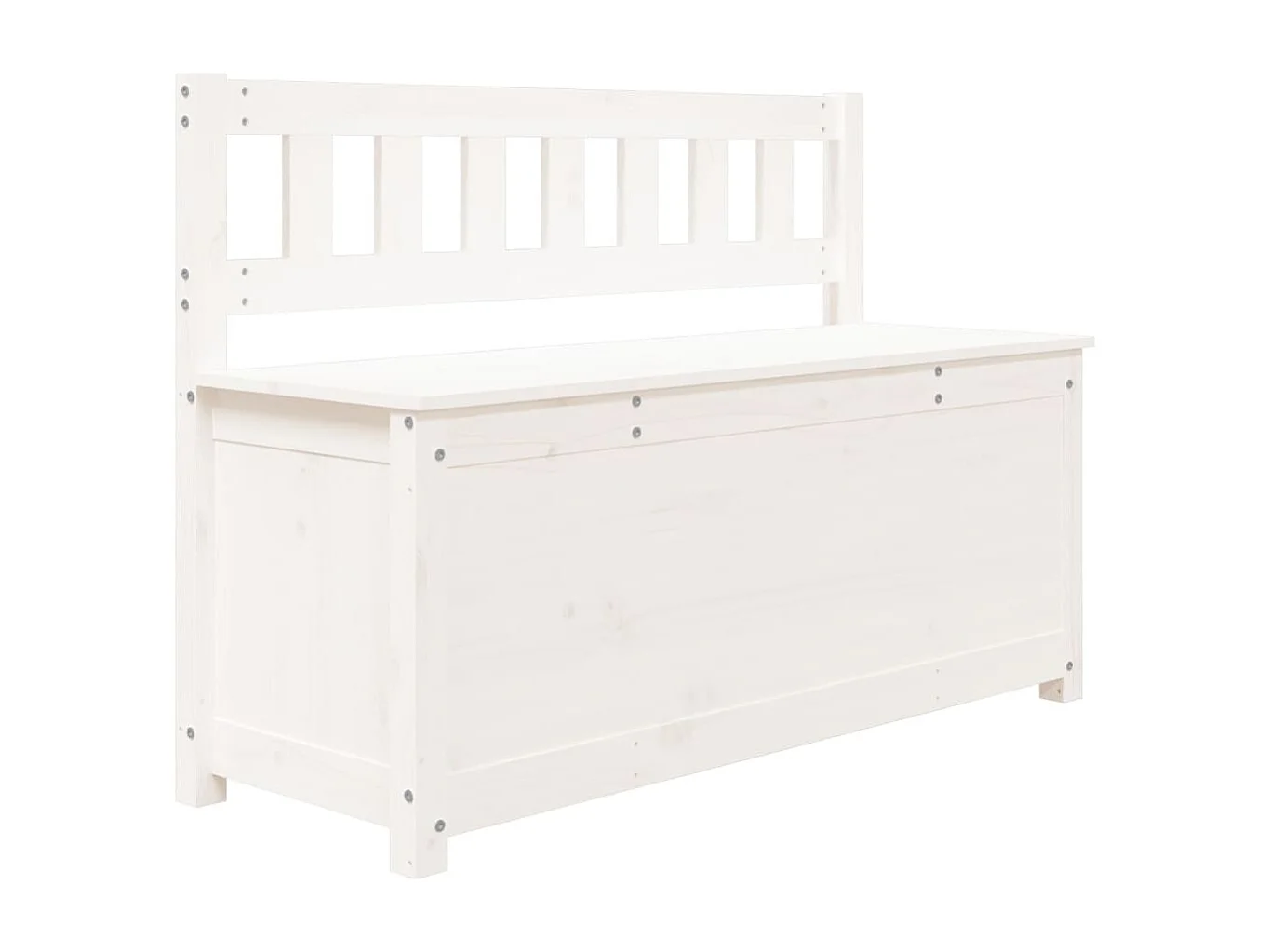 Banc Blanc 110x41x76,5 cm Bois de pin massif REO86496