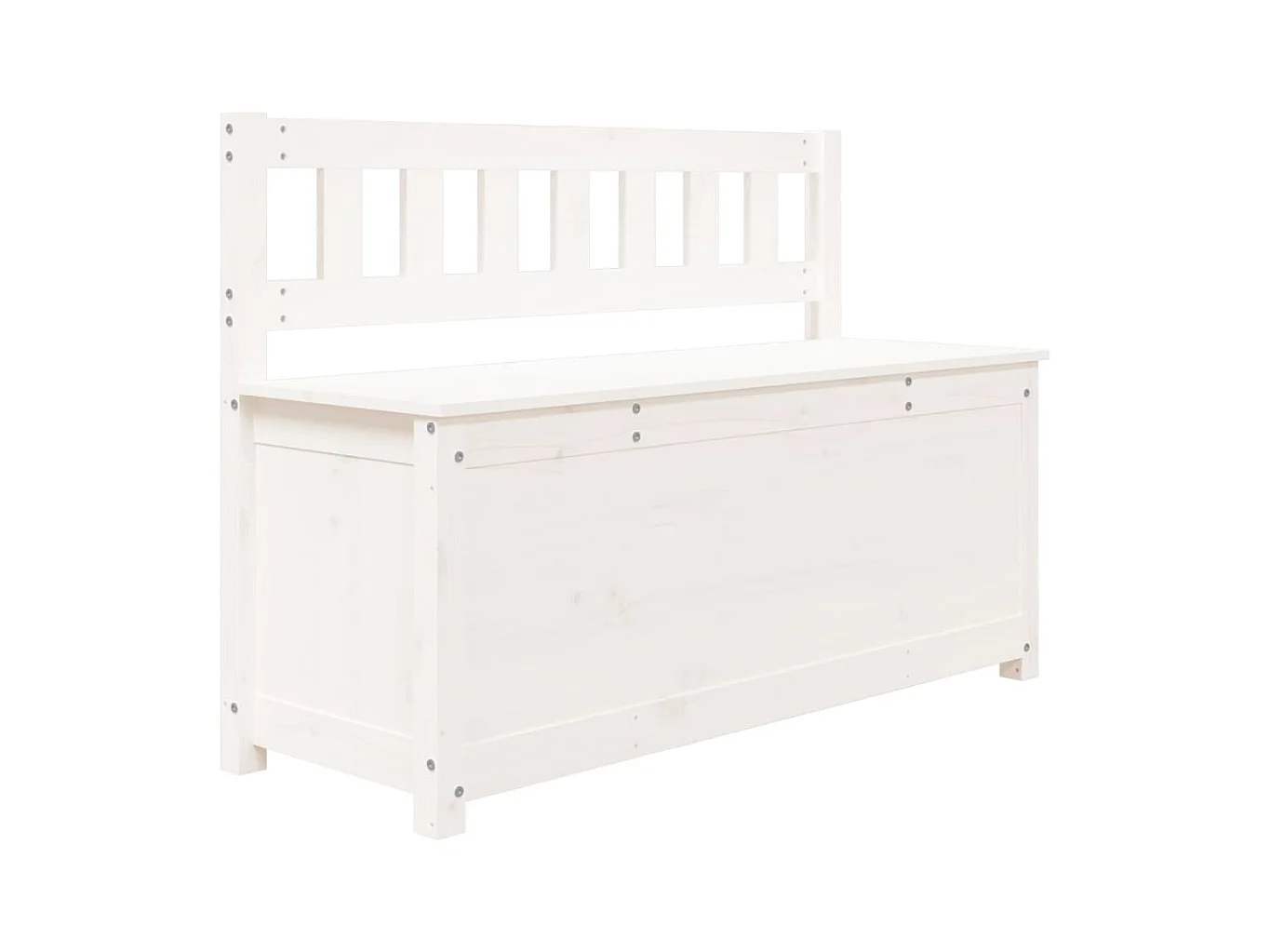 Banc Blanc 110x41x76,5 cm Bois de pin massif REO86496