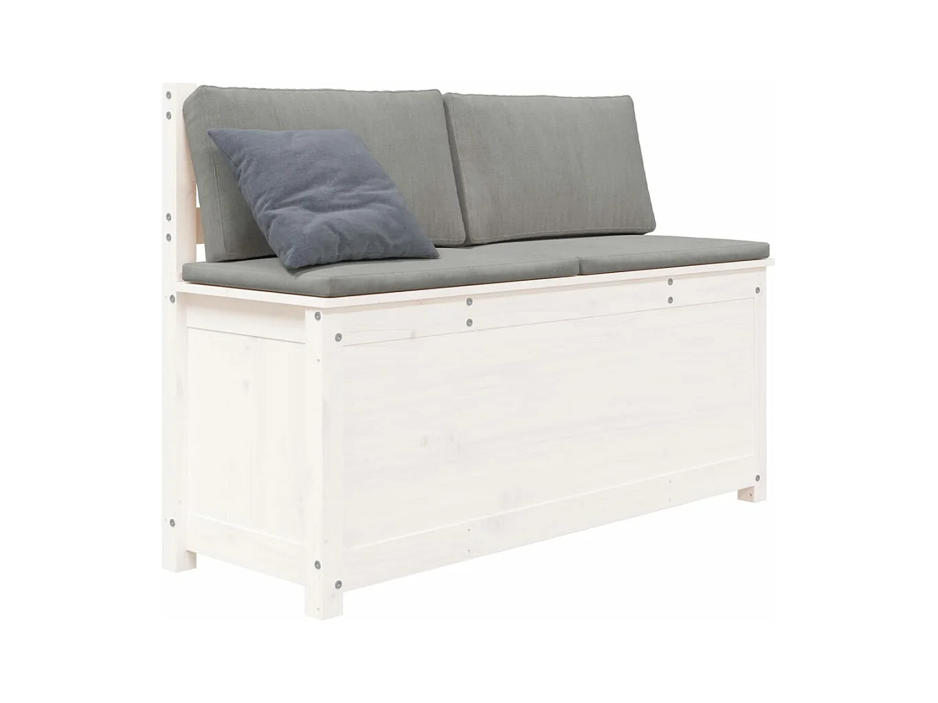 Banc Blanc 110x41x76,5 cm Bois de pin massif REO86496
