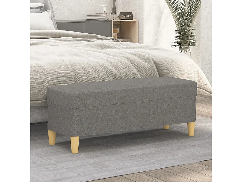 Banc Gris foncé 100x35x41 cm Tissu REO19669