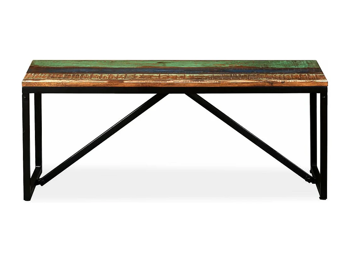 Banco de madera maciza reciclada 110x35x45 cm ES321712