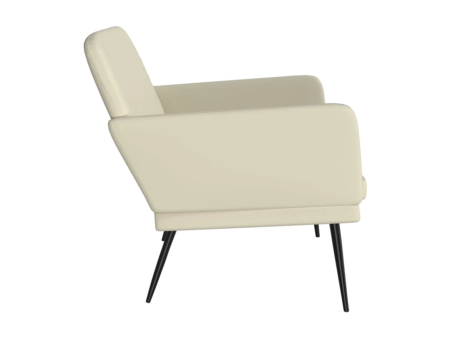 Banco 107x80x81 cm couro artificial cor creme PT634338