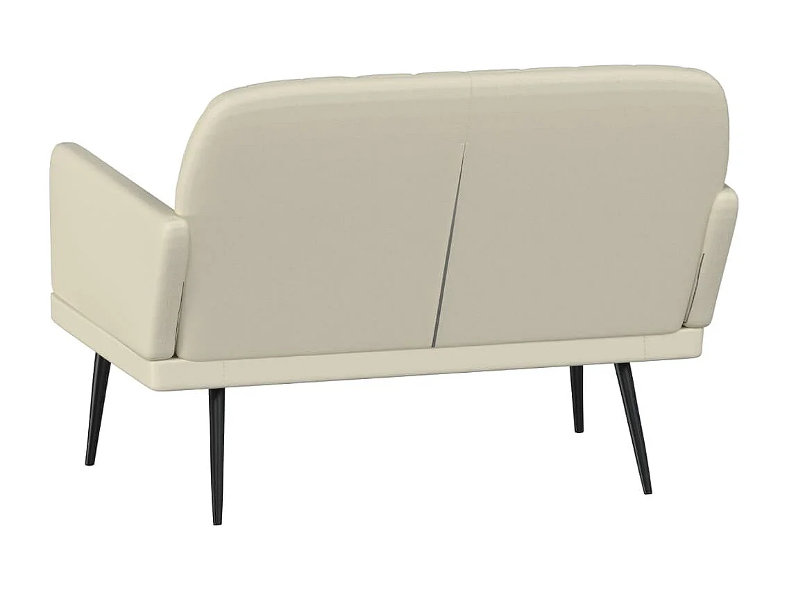 Banco 107x80x81 cm couro artificial cor creme PT634338