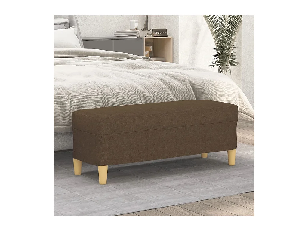 Banc Marron 100x35x41 cm Tissu REO94216