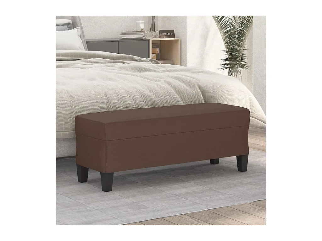Banc Marron 100x35x41 cm Similicuir REO63057