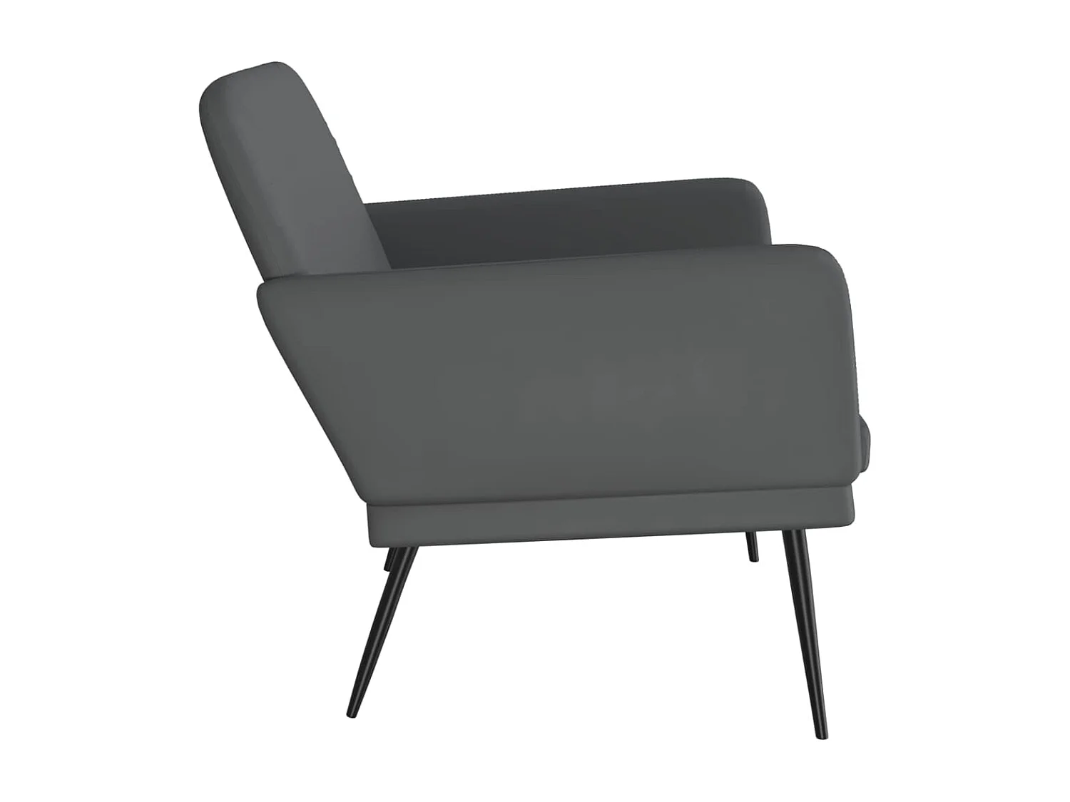 Banco de cuero sintético gris 107x80x81 cm ES987886