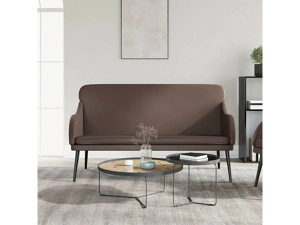 Banc Marron 110x76x80 cm Similicuir REO98475