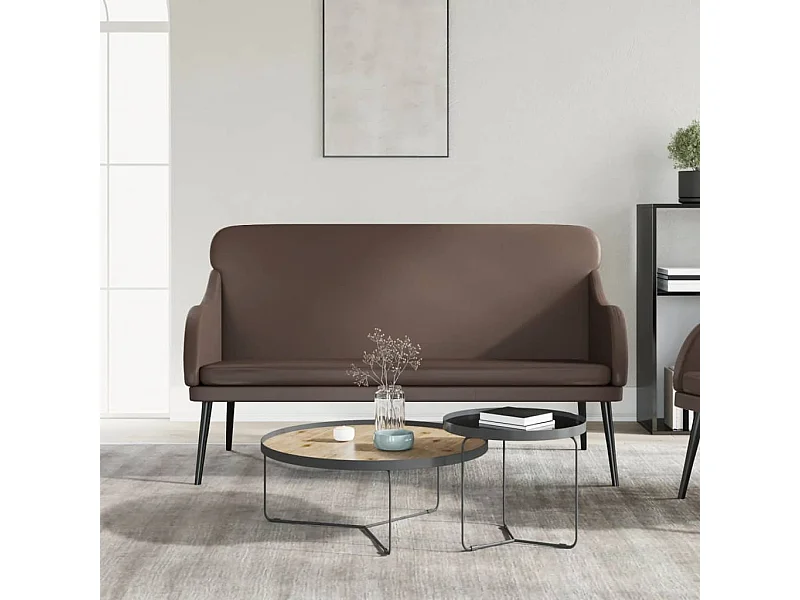 Banc Marron 110x76x80 cm Similicuir REO98475