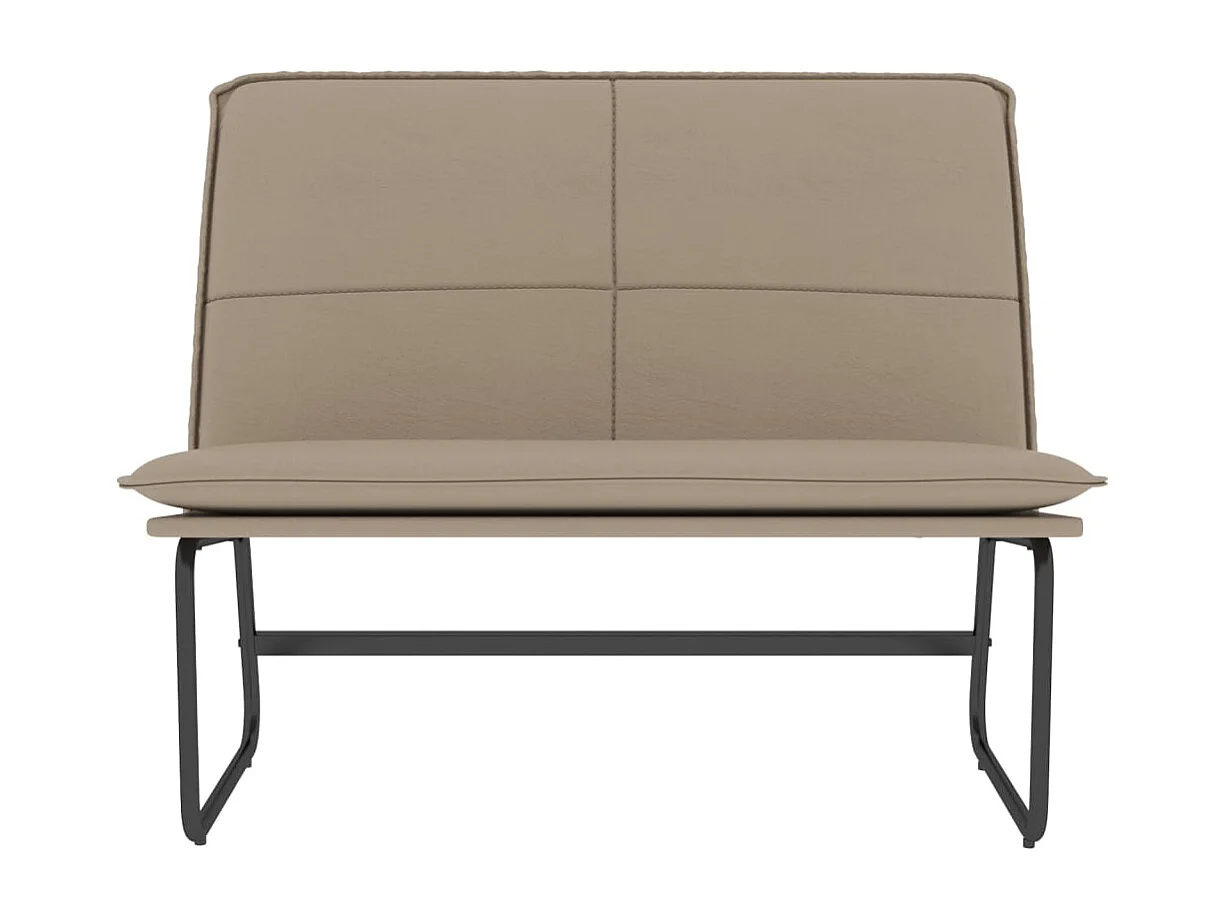 Bankje 100x75x76 cm kunstleer cappuccinokleurig NL617716