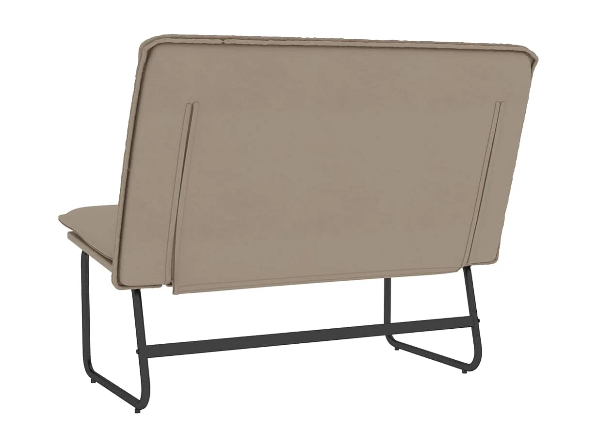 Bankje 100x75x76 cm kunstleer cappuccinokleurig NL617716