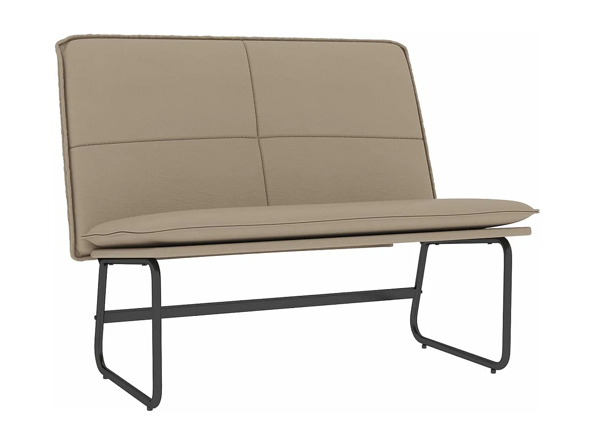 Banco 100x75x76 cm couro artificial cor cappuccino PT151372