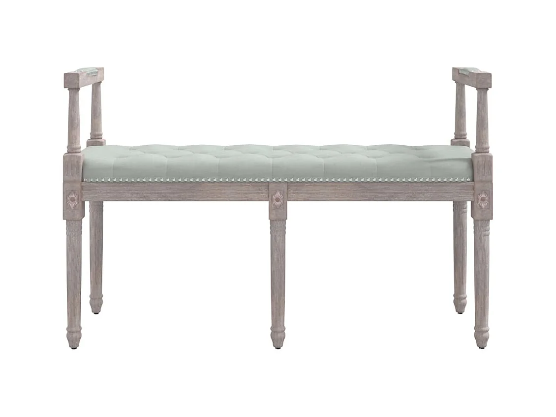 Banc Gris clair 110x40x70 cm Velours REO42002