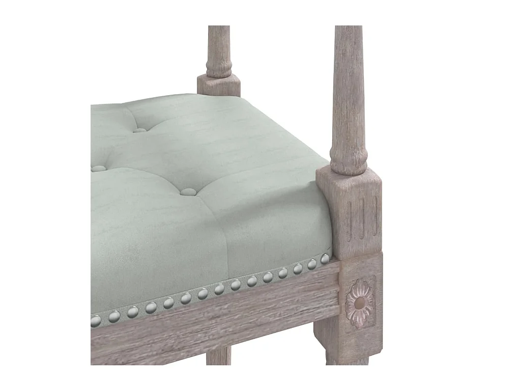Banc Gris clair 110x40x70 cm Velours REO42002