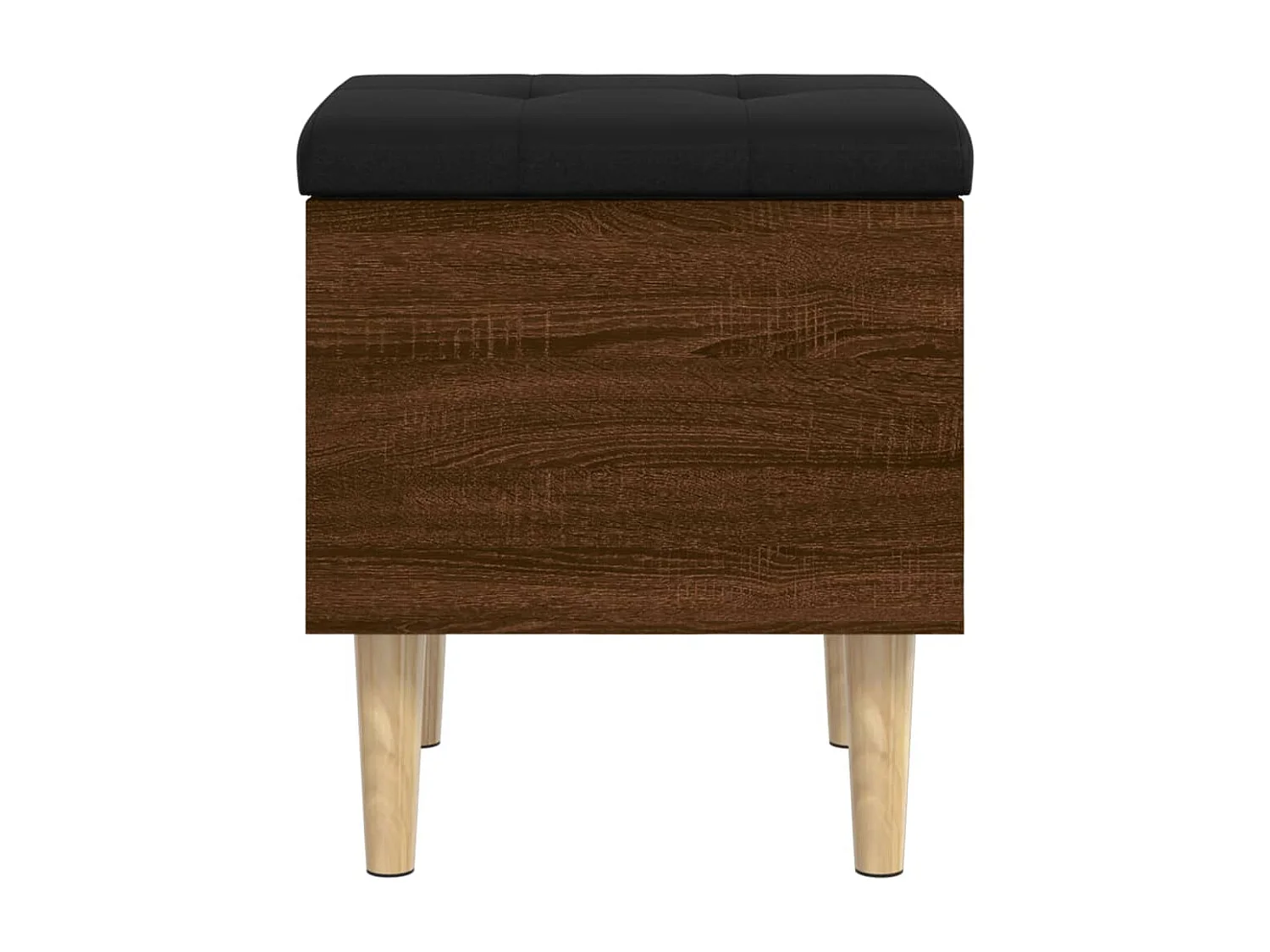 Opbergbankje 42x42x46 cm bewerkt hout bruin eikenkleur NL621553