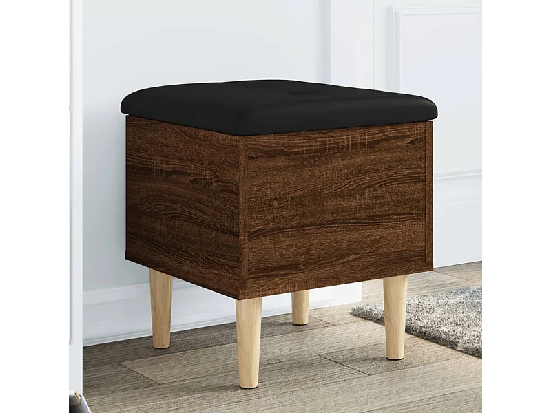 Banc de rangement chêne marron 42x42x46 cm bois d'ingénierie REO65774