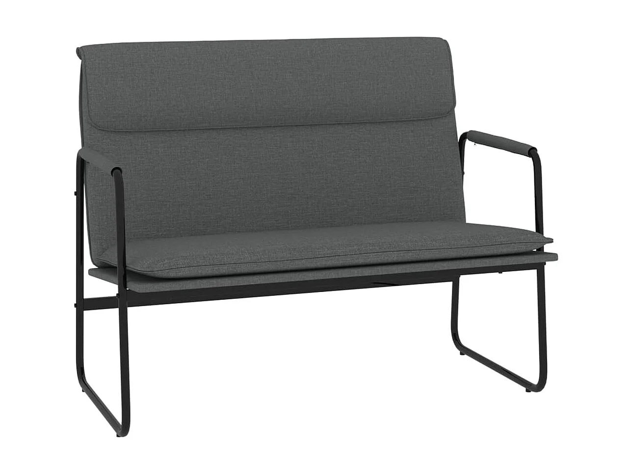 Banc Gris foncé 100x64x80 cm Tissu REO12542