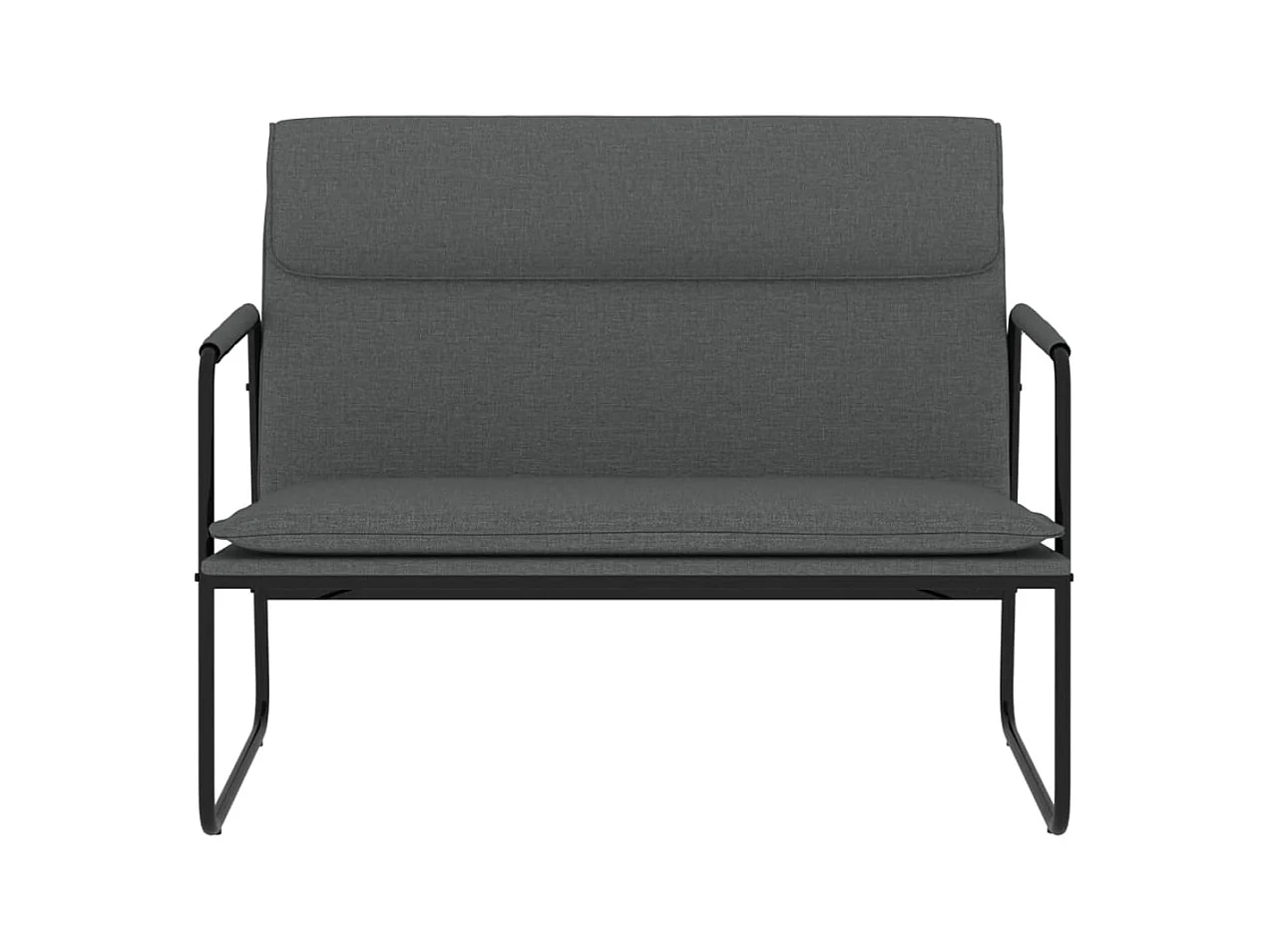 Banc Gris foncé 100x64x80 cm Tissu REO12542