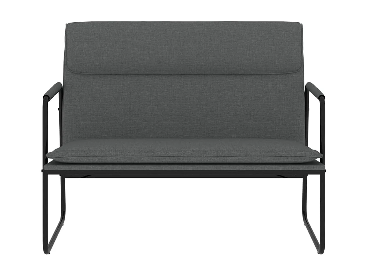 Banc Gris foncé 100x64x80 cm Tissu REO12542