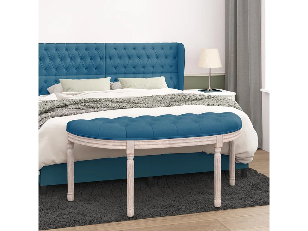 Banco 110,5x45x49 cm veludo azul PT232346