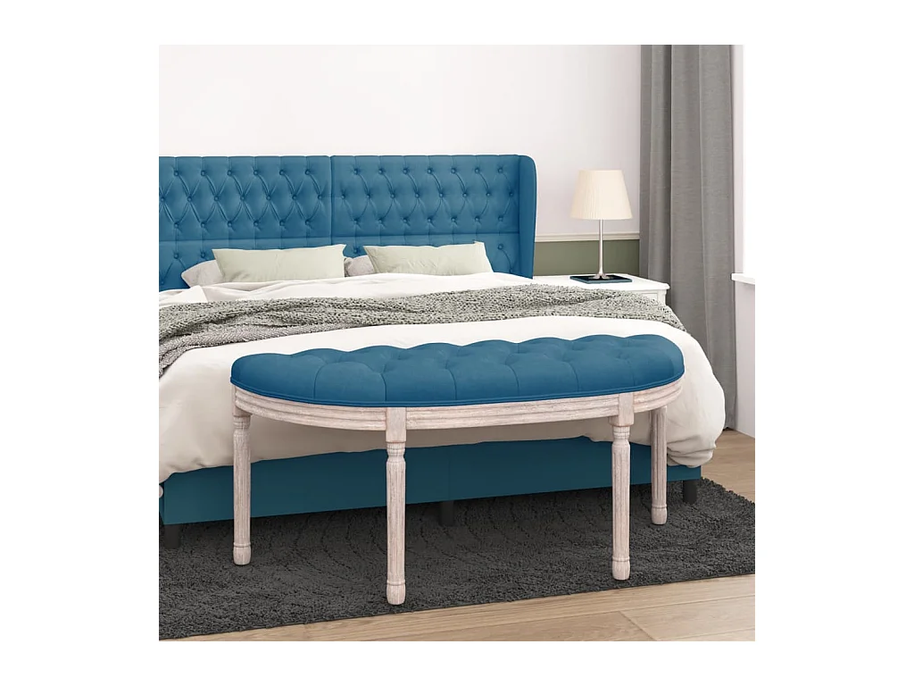 Bankje 110,5x45x49 cm fluweel blauw NL552077