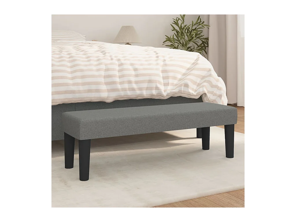 Banc Gris foncé 100x30x30 cm Tissu REO95501