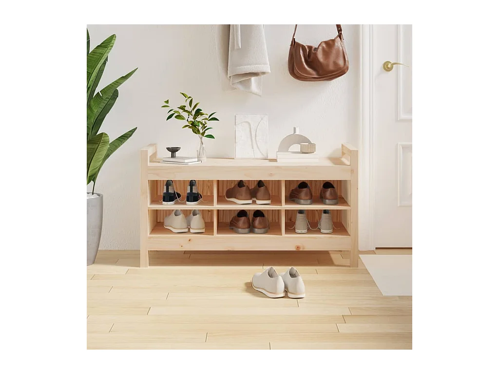 Banc d'entrée 110x40x60 cm Bois de pin massif REO30908