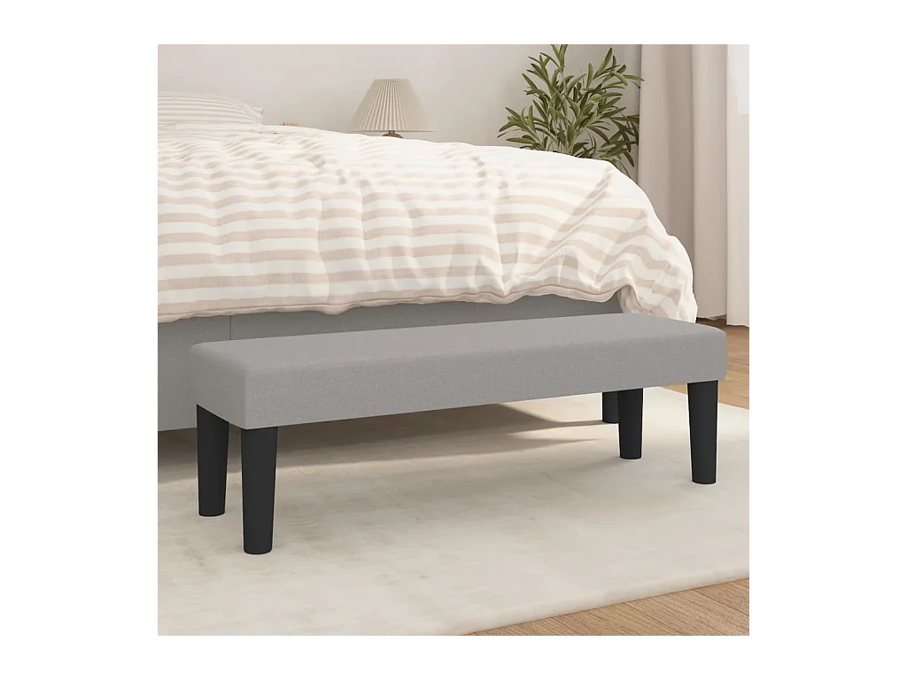 Banc Gris clair 100x30x30 cm Tissu REO43380