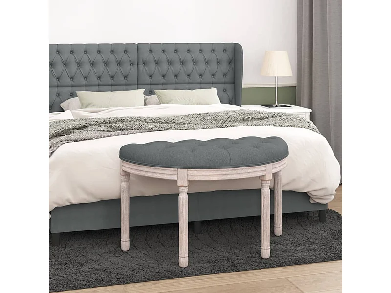 Banco 81,5x41x49 cm tecido cinzento-escuro PT799765