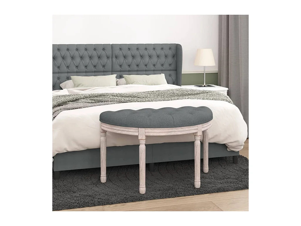 Banc Gris foncé 81,5x41x49 cm Tissu REO47761