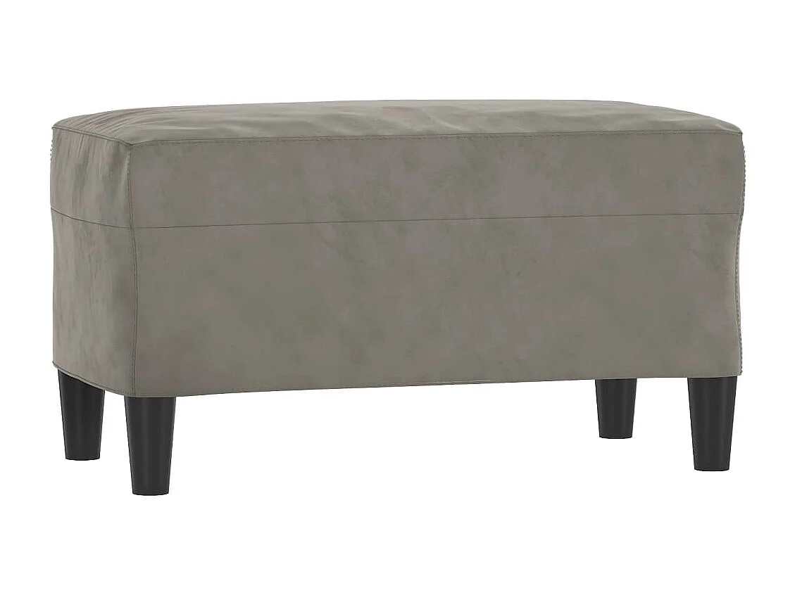 Banc Gris clair 70x35x41 cm Velours REO86426