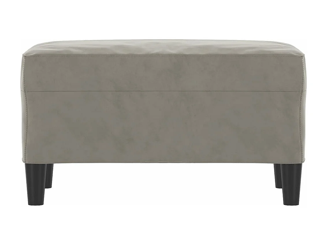 Banc Gris clair 70x35x41 cm Velours REO86426
