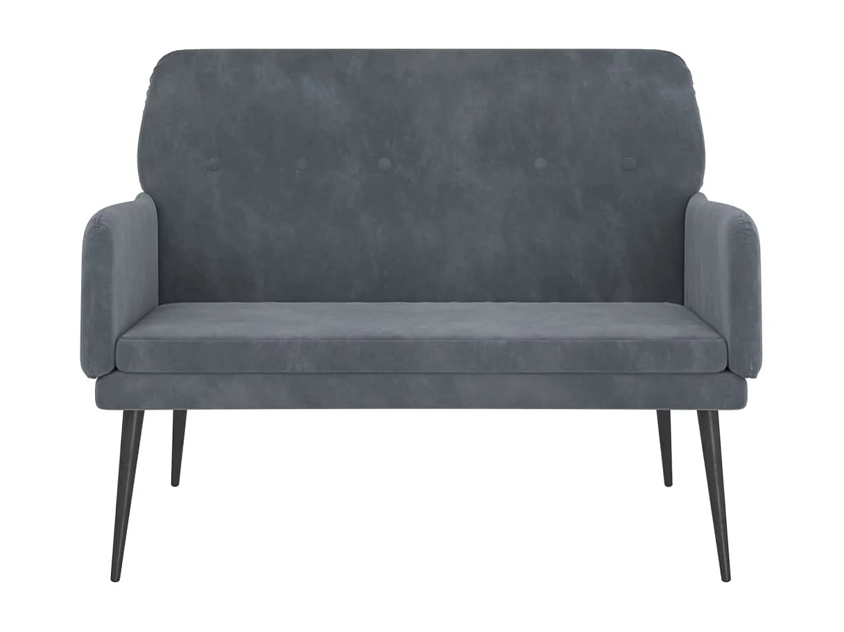 Banco 108x79x79 cm veludo cinzento-escuro PT205865