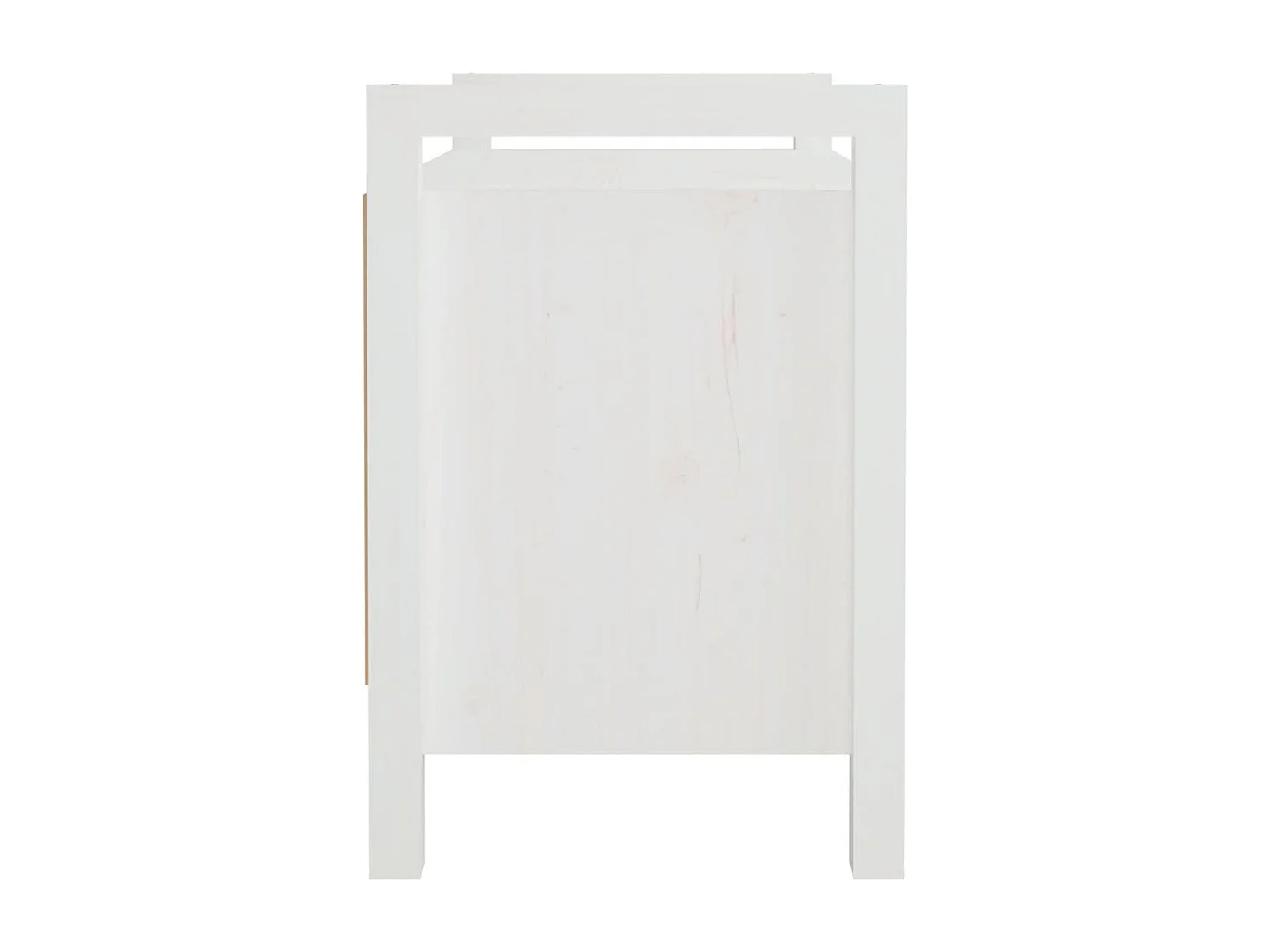 Banco de corredor 80x40x60 cm madeira de pinho maciça branco PT693254