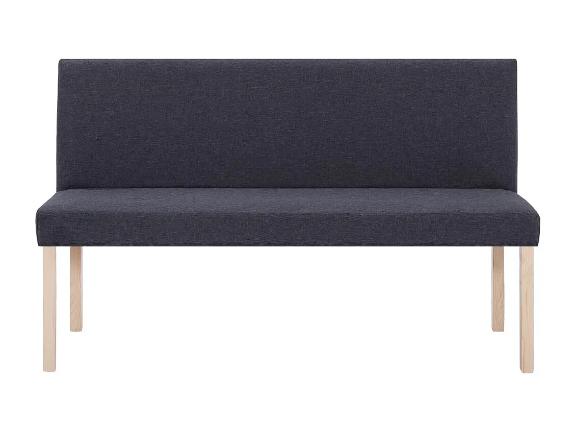 Banc 139,5 cm Gris foncé Polyester REO28064